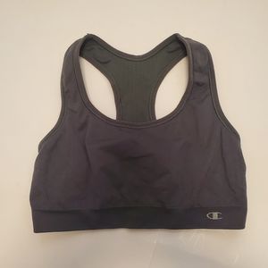 Champion Sports Bra Size Large Grey Seamless Unpadded Racerback Athletic